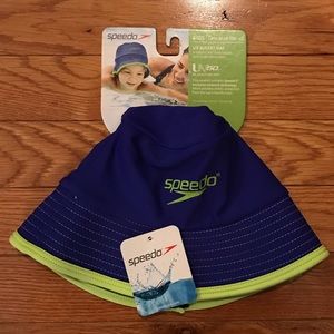 NWT!! Boys Size S/M Blue & Green Speedo Swim Hat